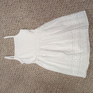 Hanna Andersson White Dress Slip w eyelets - Little Girls Size 4